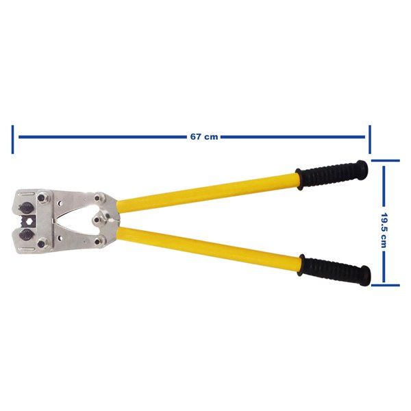 Pinza ponchadora hexagonal crimpadora manual 6-120 mm2 274714 OBI 4