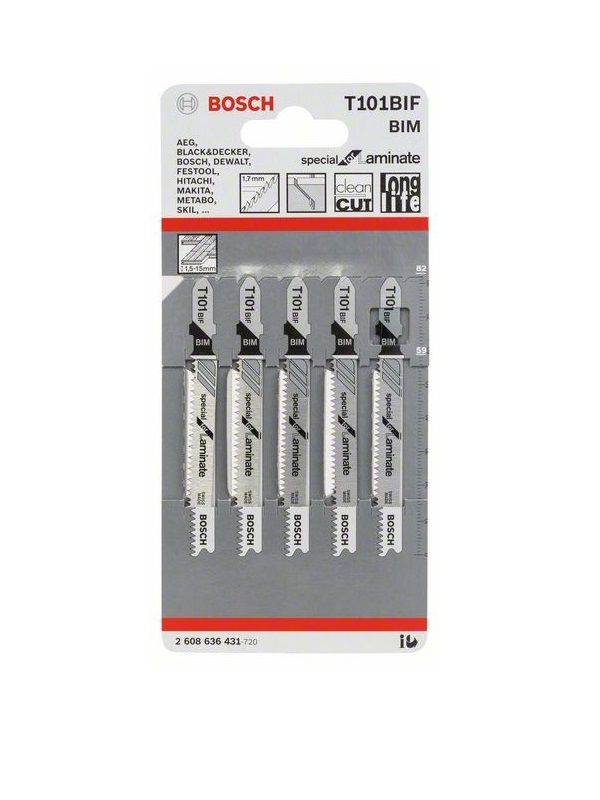 Segueta para caladora T101BIF/T101AOF/T234X Bosch 4