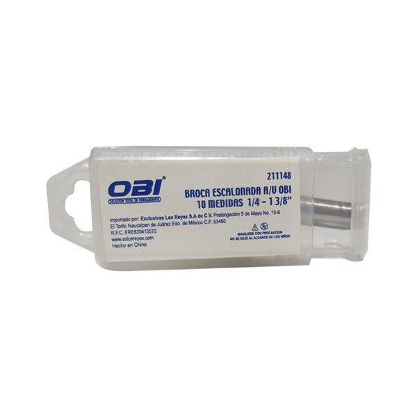 Broca Escalonada A/V Para Metal 1/4 a 1 3/8I 10 Pasos 211148 OBI 2