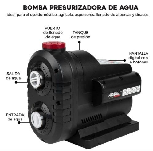 Bomba Presurizadora De Presión Constante 500W ADIR 11735 4