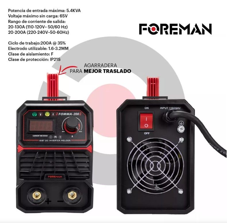 Soldadora inversora 200A FOMMA200 FOREMAN 4
