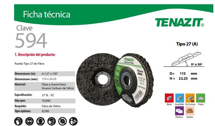 Disco Super Limpieza 4-1/2 Pulg 594 Austromex 2