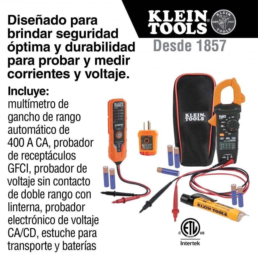 Multímetro de gancho y kit de prueba eléctrica CL120VP Klein Tools 2