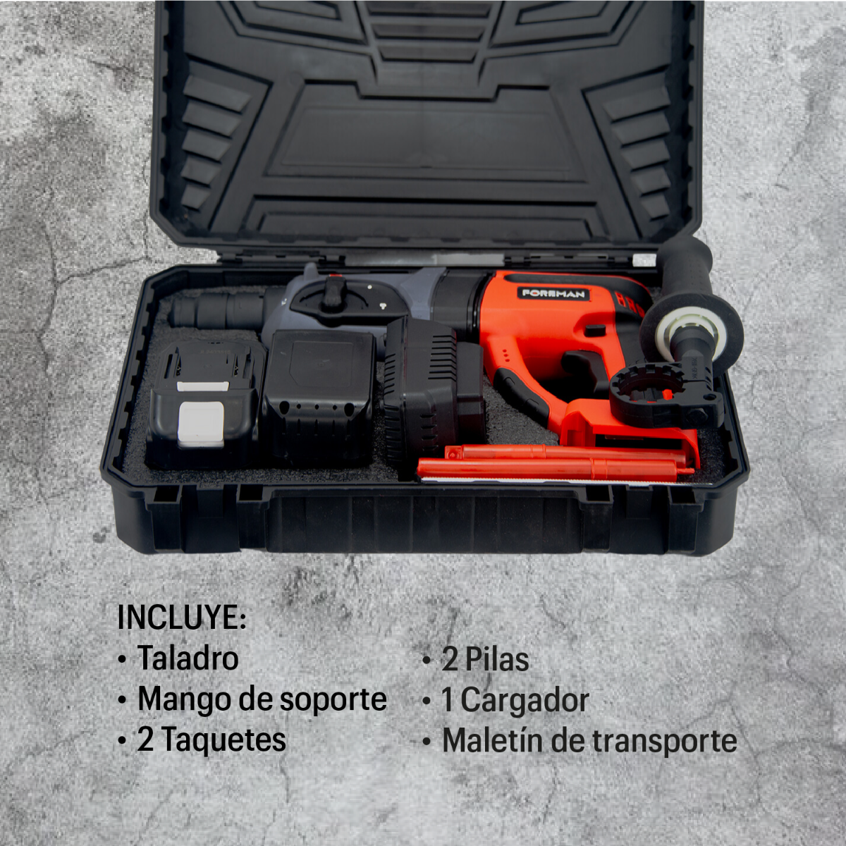Rotomartillo inalámbrico 21V FO24AVT FOREMAN 4