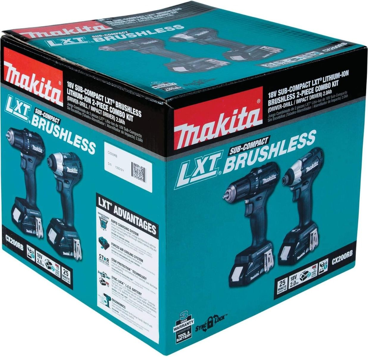 Combo Rotomartillo XFD11 - Llave de impacto XDT15 Inalámbrico 18V CX200RB Makita. 10