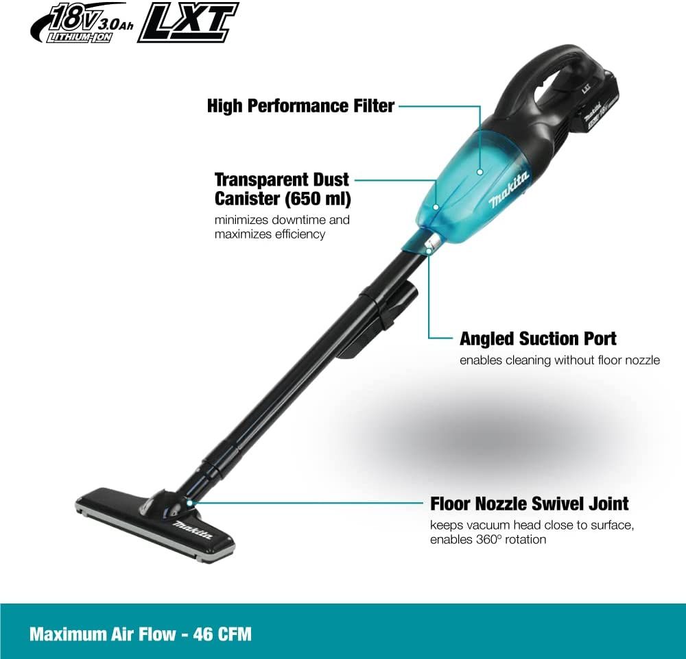 Aspiradora inalámbrica 18V DCL180RFB Makita 2