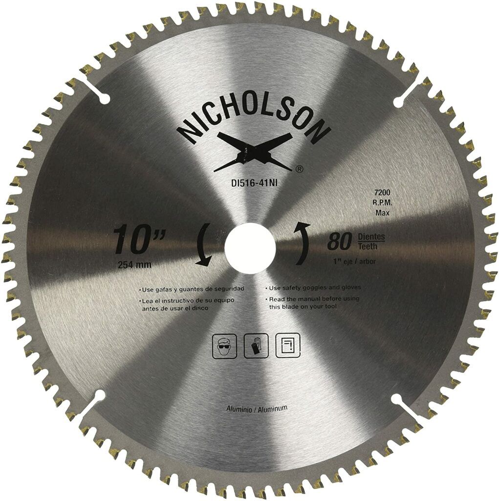 Sierra para Aluminio 10" X 80 DI516-41NI Nicholson