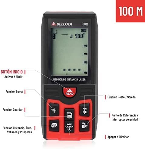 Medidor de Distancia Láser 100M LASER100M Bellota 2