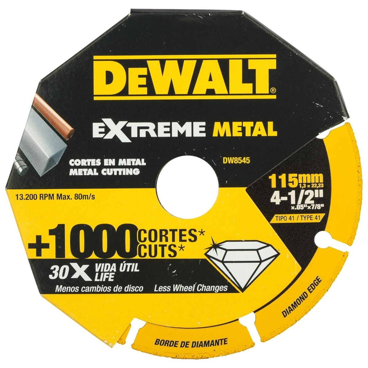 Disco Diamantado Extreme Metal de 4 1/2 " DW8545 DeWalt 5
