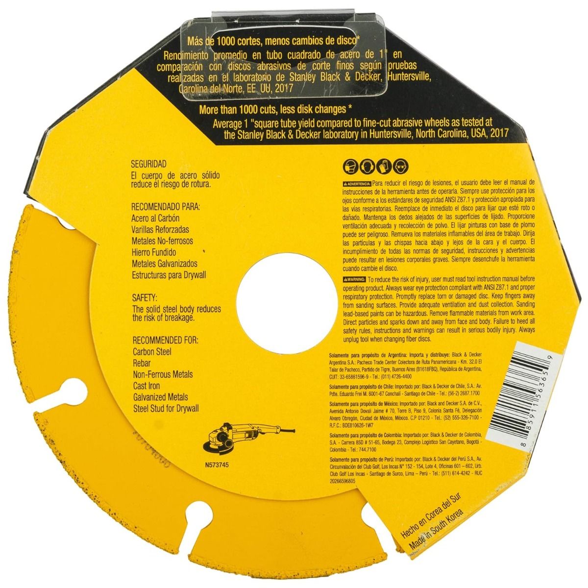 Disco Diamantado Extreme Metal de 4 1/2 " DW8545 DeWalt 6