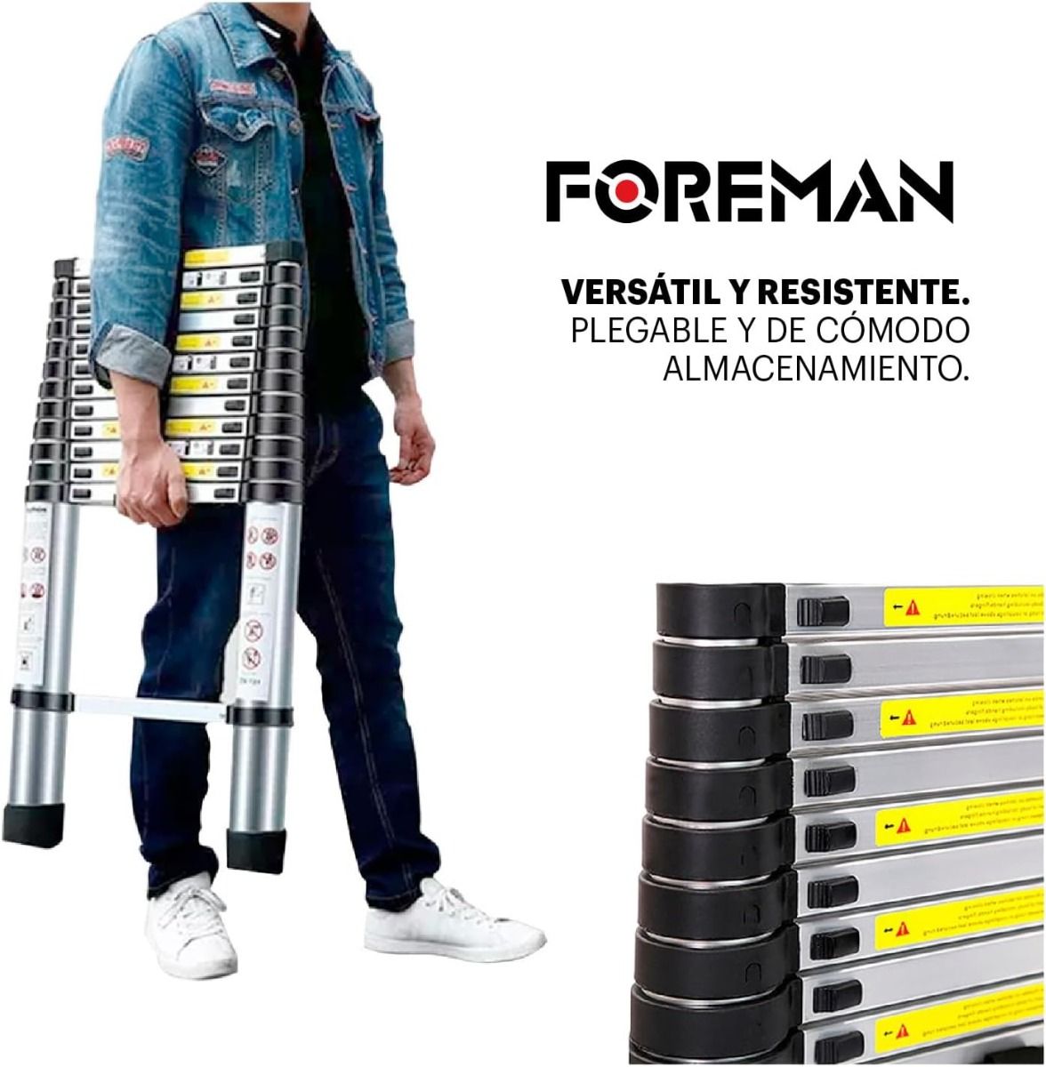 Escalera Telescópica 3.8M FO-ET Foreman 3