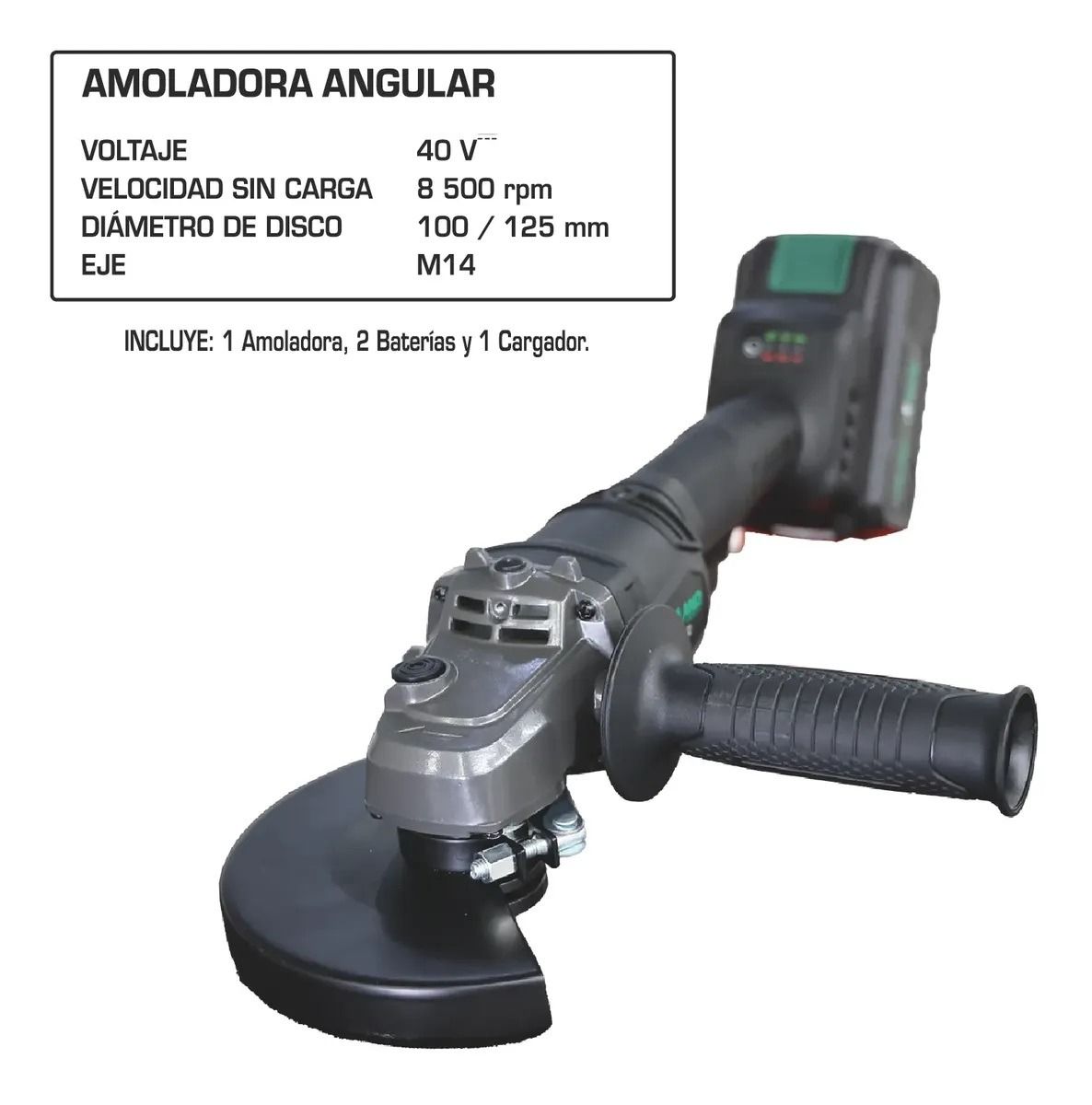 Esmeriladora 5” 40V AA-8500PT Oakland 4
