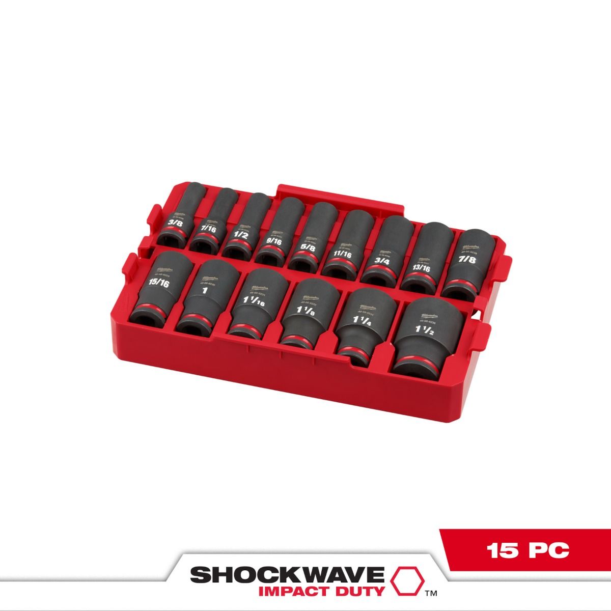 Juego Dados de Impacto SHOCKWAVE Impact Duty™ 1/2" 15 Pzs 49-66-6817 Milwaukee 2