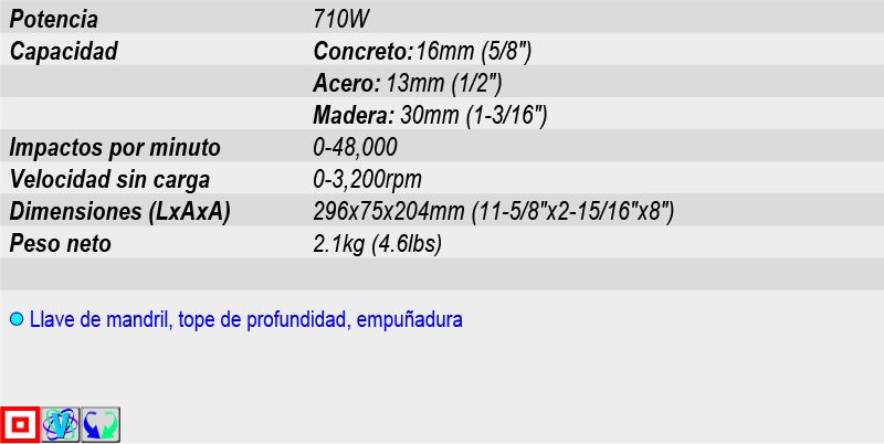 Rotomartillo percutor 16mm (5/8”) VVR HP1630 Makita 6