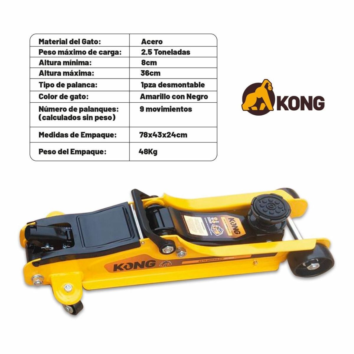 Gato de Patin 2.5T KO-G025 Kong 3