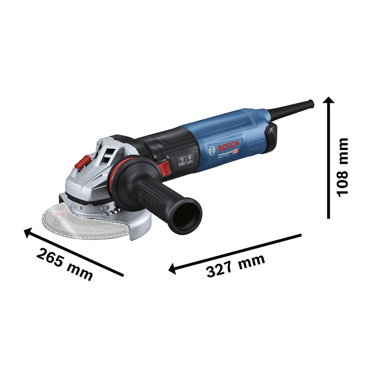 Miniesmeriladora 5" GWS 17-125 S Bosch 5