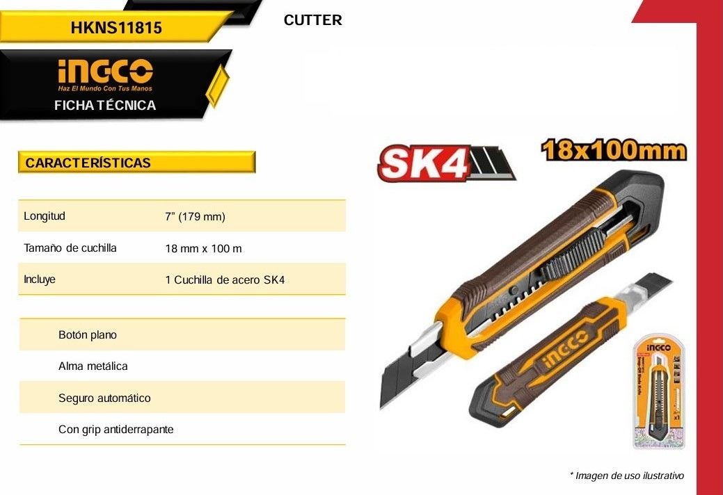 Cutter 7" HKNS11815 Ingco 3