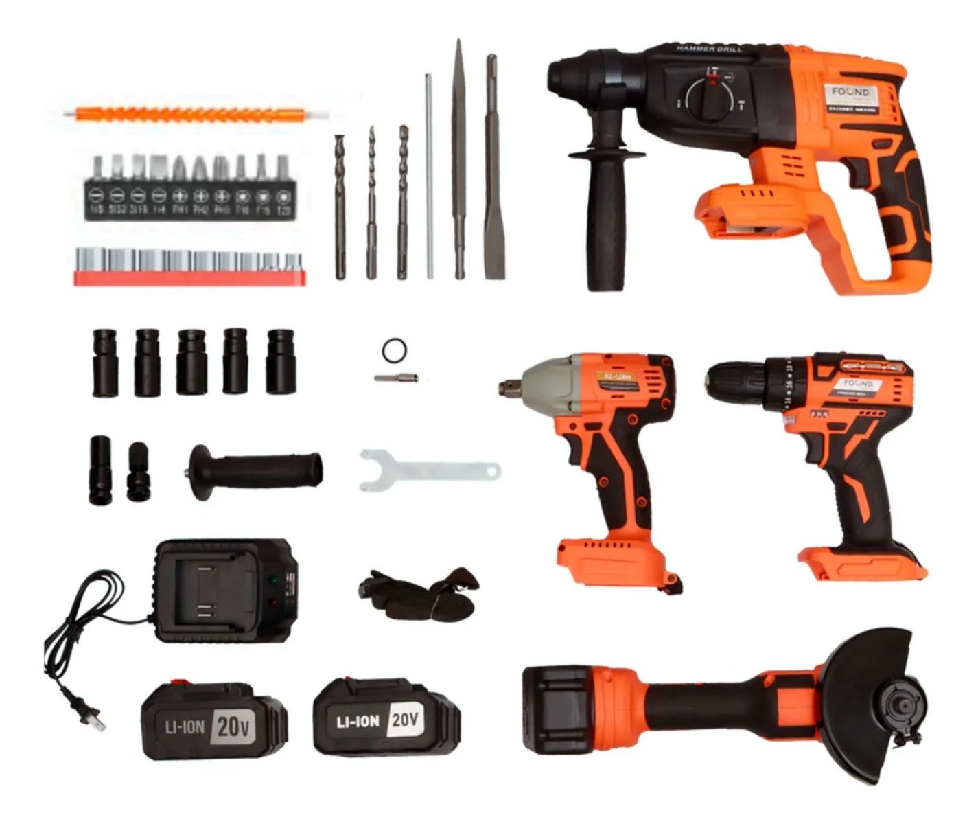 Combo Inalámbricos 20V HR4EN1-10 Found Tools 2