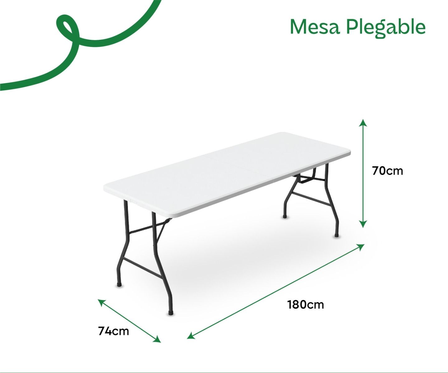 Mesa Plegable Portátil 180 *70*74 Swiss Navy 5