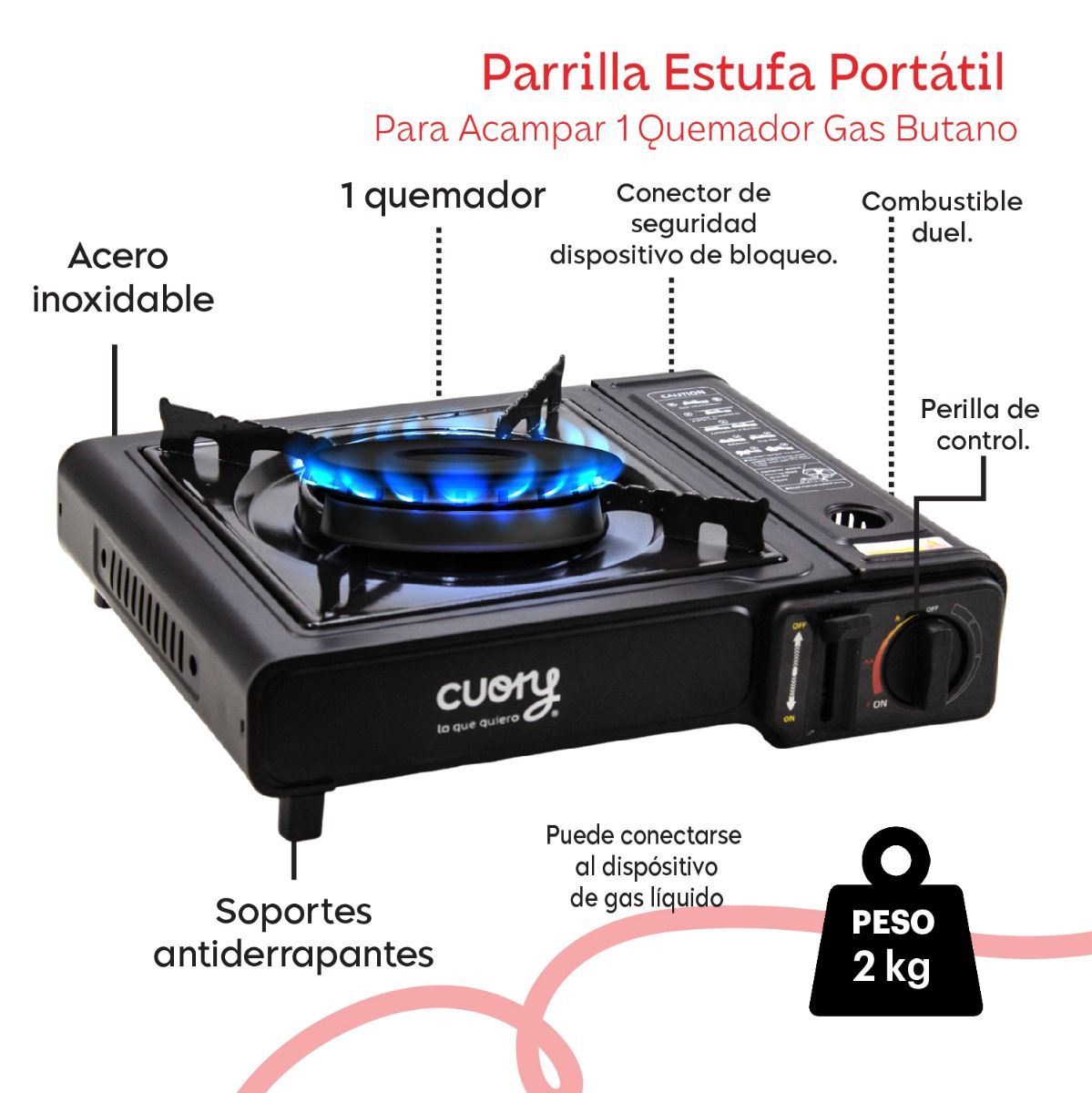 Estufa Portátil 1 Quemador shtark 9