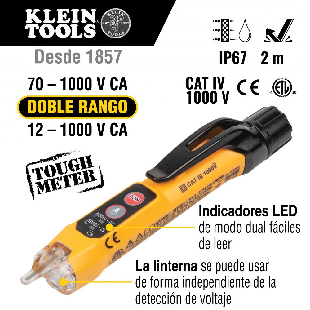 Multímetro de gancho y kit de prueba eléctrica CL120VP Klein Tools 10
