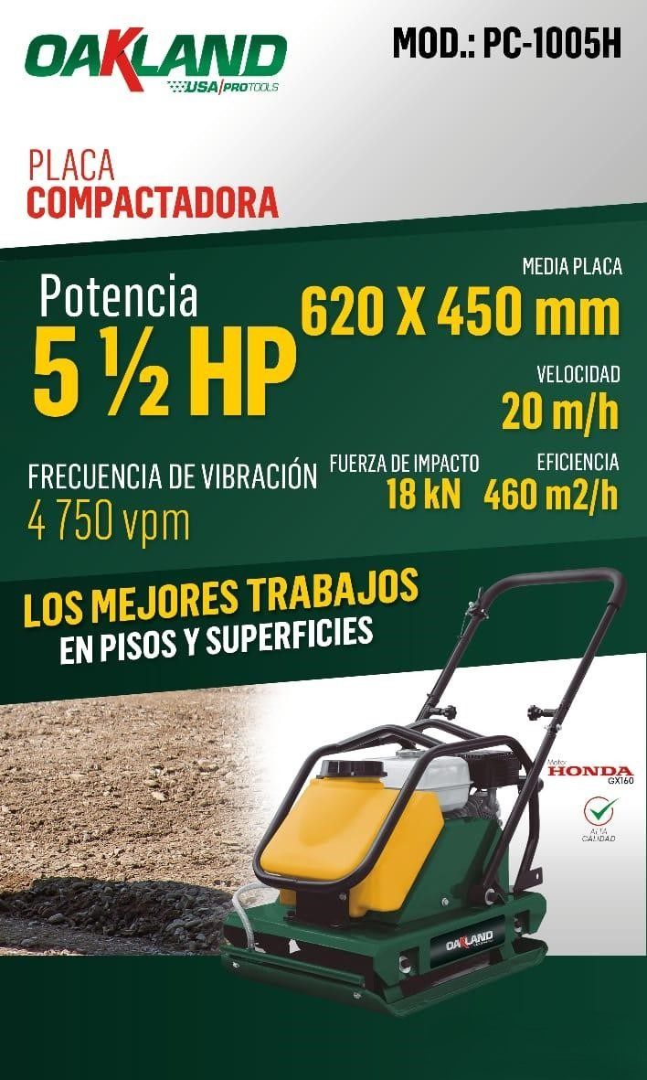 Compactadora 5 ½HP PC-1005H Oakland 2