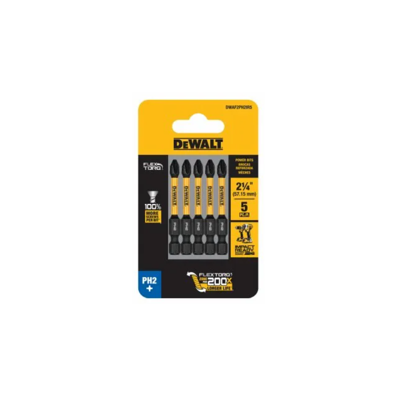 Juego de 5 puntas DWAF2PH2IR5 DeWalt 2