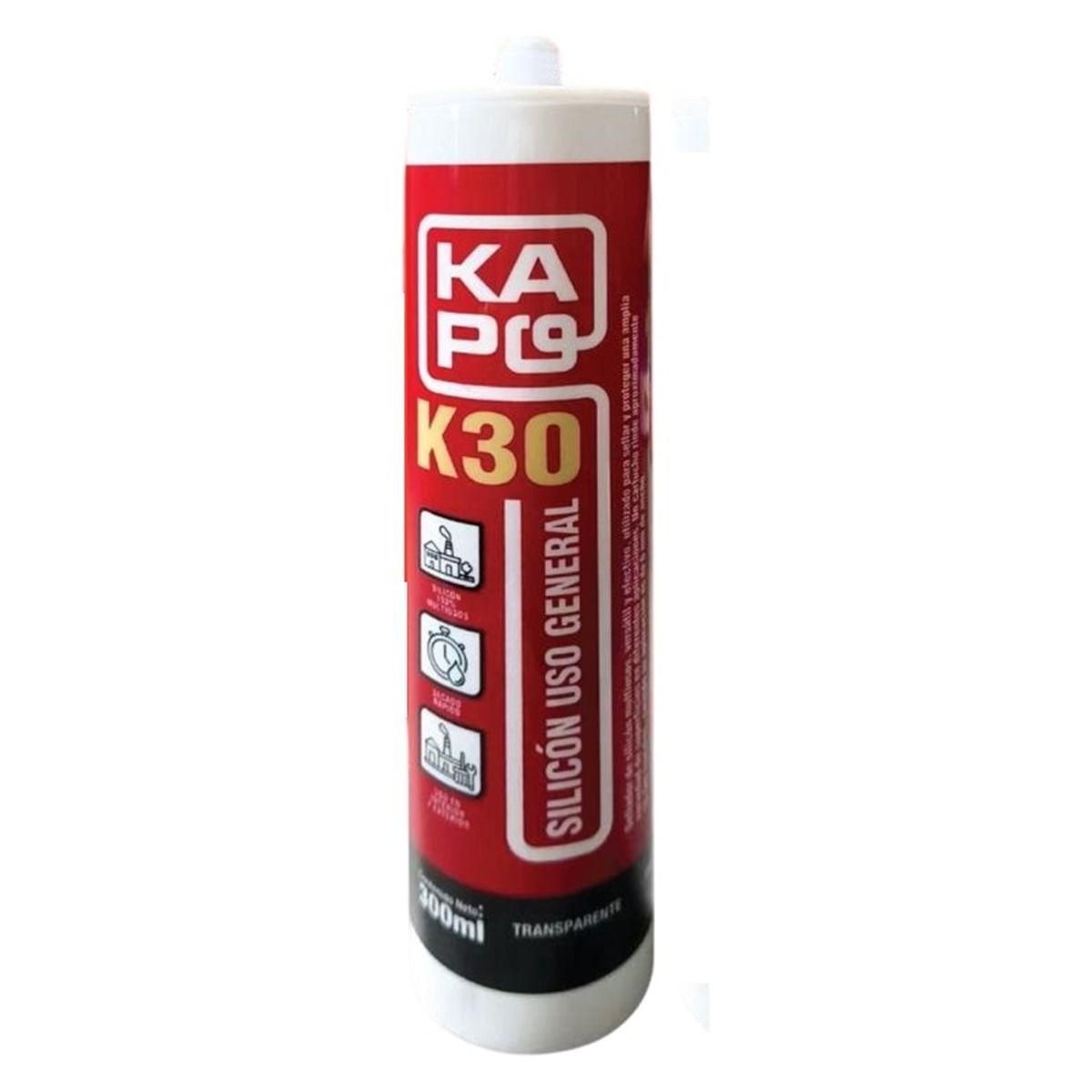 Silicon Transparente Uso General 300ml K30 Kong