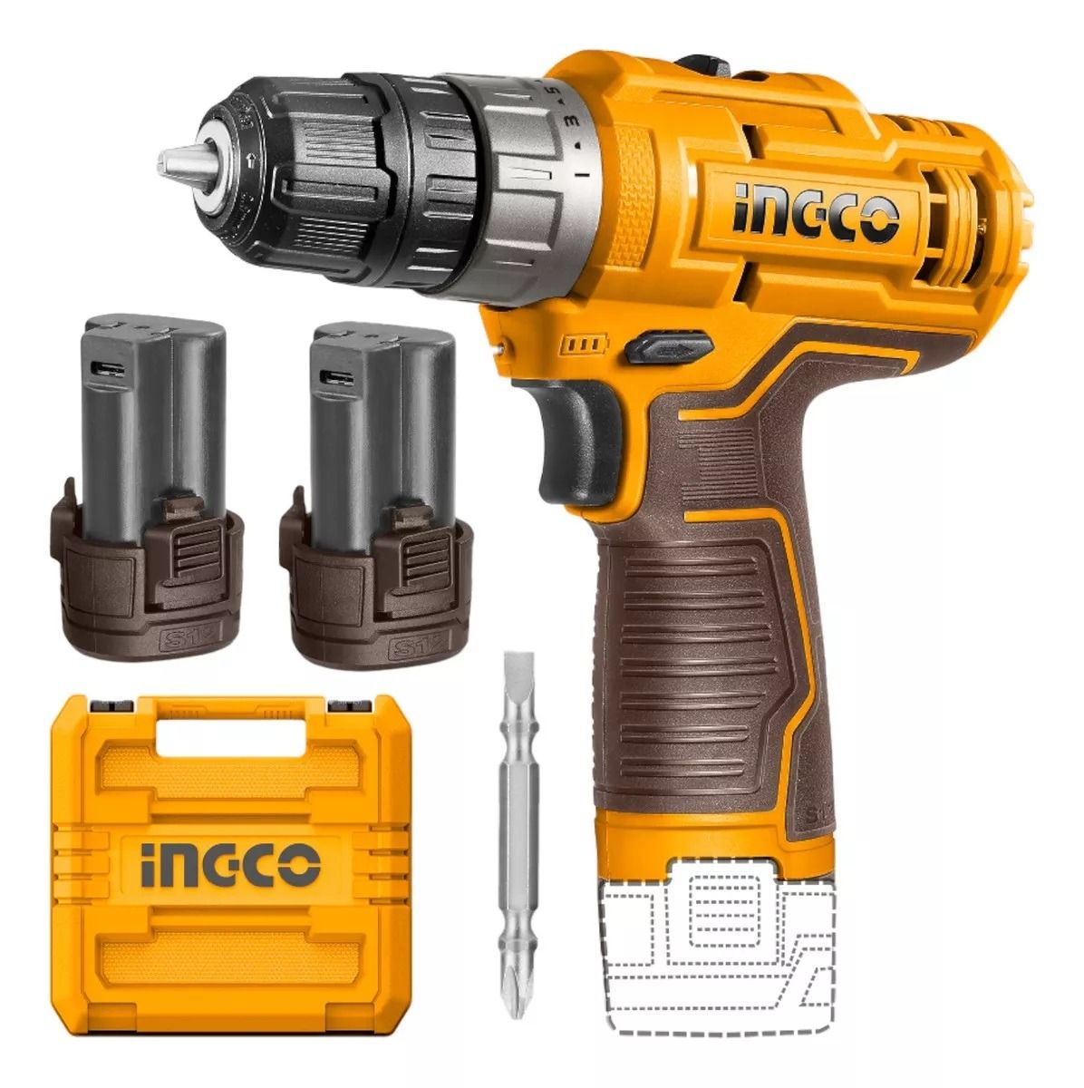 Taladro Atornillador 12V 3/8” CDLI12202 Ingco