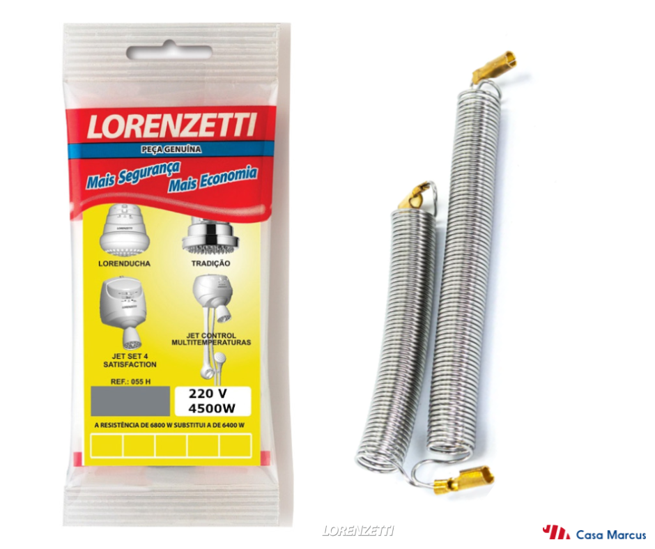 Resistencia para Regadera eléctrica Tradicao 220V Lorenzetti
